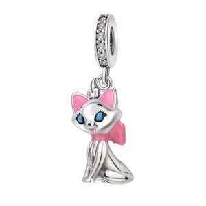 S925 Sterling Silver Disney Inspired MARIE Charm/Pendant - NWT
